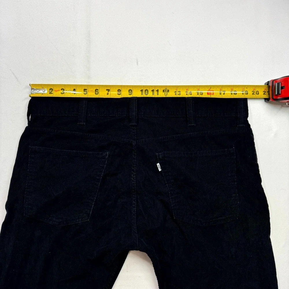 Levi's 511 Pants‎ Mens Size 38x30 Black Cotton Blend Skinny Corduroy Stretch